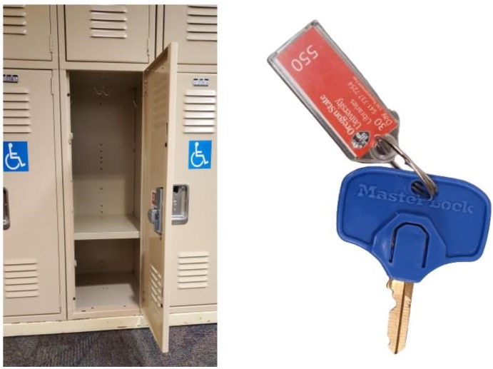ADA locker and grip key