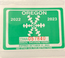 Oregon Snow Park Permit