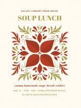 A soup lunch flyer