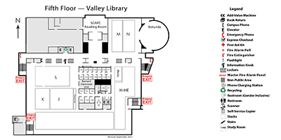 Valley Library First Floor Map
